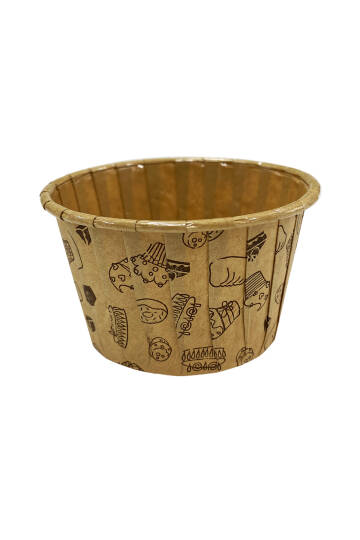 Roll-up Muffin Kek Kapsülü Desenli Kraft 30 Paket x 50 Adet - 3
