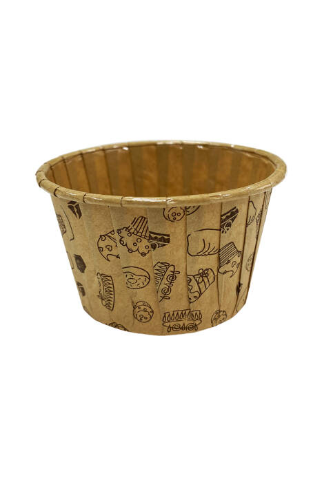 Roll-up Muffin Kek Kapsülü Desenli Kraft 30 Paket x 50 Adet - 3