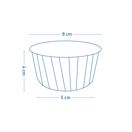 Roll-up Muffin Kek Kapsülü İnce Beyaz 50 Paket x 100 Adet - 2