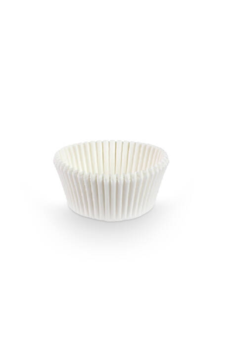 Roll-up Muffin Kağıt Kek Kapsülü İnce Beyaz Mini 50 Paket x 100 Adet - 3