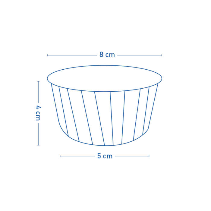Roll-up Muffin Kek Kapsülü İnce Kraft 50 Paket x 100 Adet - 2