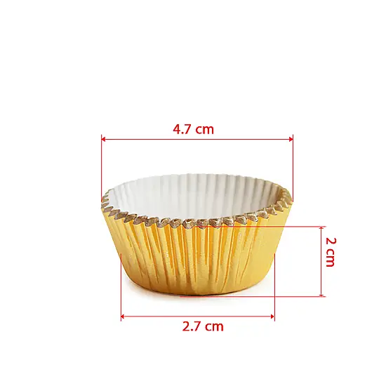 Roll-up Muffin Kek Kapsülü Altın İnce Mini 100 Paket x 100 Adet - 2