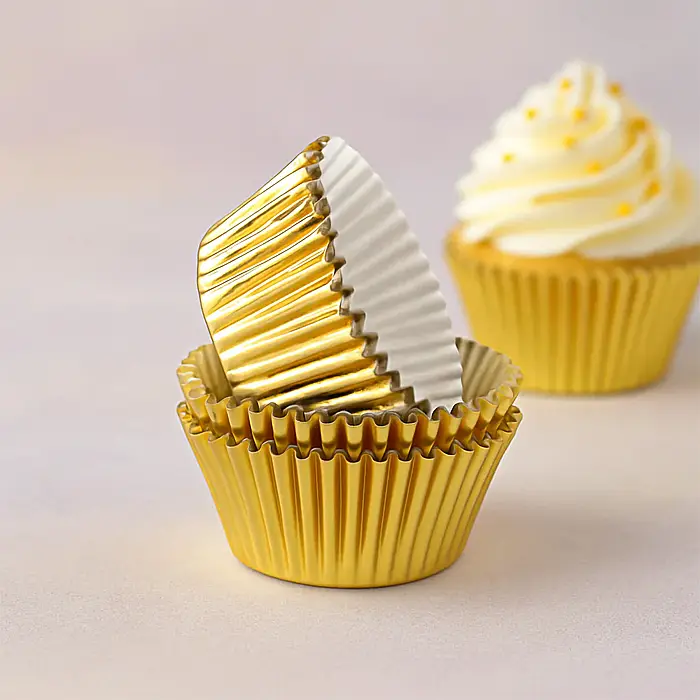 Roll-up Muffin Kek Kapsülü Altın İnce Mini 100 Paket x 100 Adet - 4