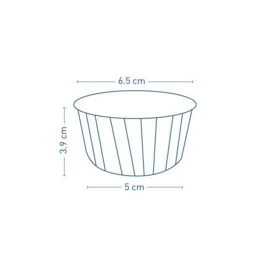 Roll-up Muffin Kek Kapsülü Beyaz-Altın 60 Paket x 25 Adet - 2