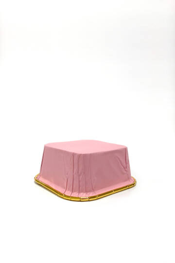 Roll-up Muffin Kare Pembe-Altın Kek Kapsülü 60 Paket x 25 Adet - 6