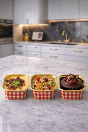 Roll-up Muffin Kare Pötikare Kırmızı-Altın Kek Kapsülü 60 Paket x 25 Adet