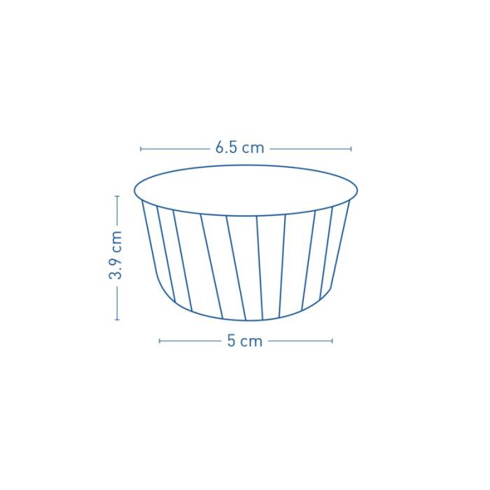 Roll-up Muffin Kek Kapsülü Açık Mavi Puantiyeli 24 Paket x 25 Adet - 2