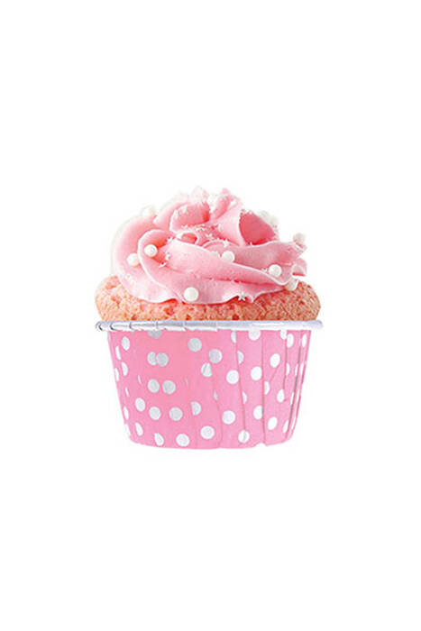 Roll-up Muffin Kek Kapsülü Pembe Puantiyeli 24 Paket x 25 Adet - 4