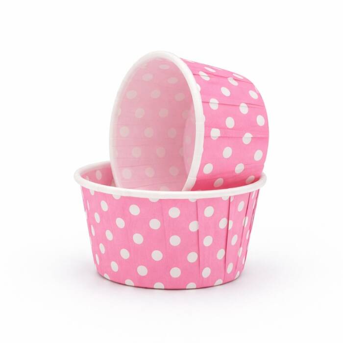 Roll-up Muffin Kek Kapsülü Pembe Puantiyeli 24 Paket x 25 Adet - 1