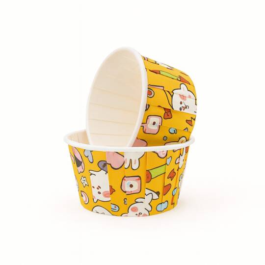 Roll-up Muffin Kek Kapsülü Tavşan Desenli Sarı Büyük Boy 30 Paket x 50 Adet