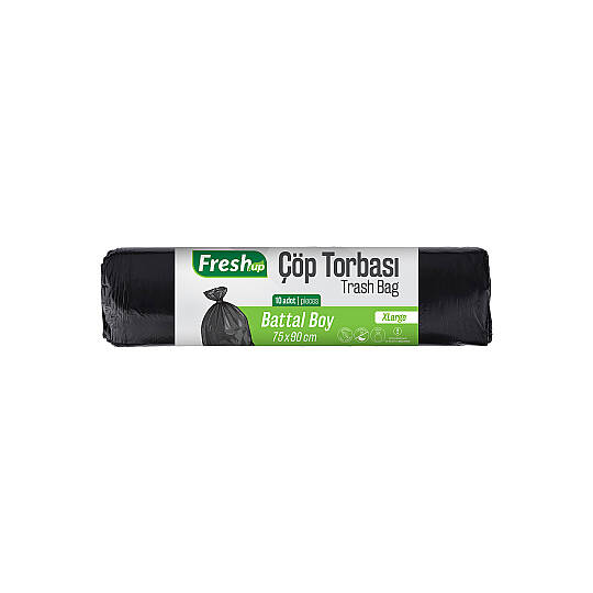 Fresh-Up Çöp Torbası Battal Boy 75 * 90cm 140g Siyah 50 Paket x 10 Adet