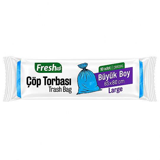 Fresh-Up Çöp Torbası Büyük Boy Mavi 80 g 50 Paket x 10 Adet