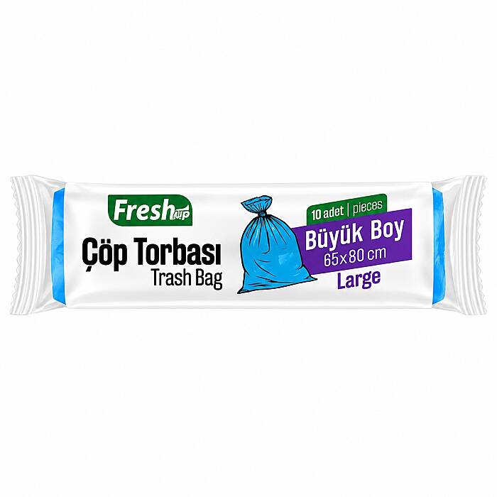 Fresh-Up Çöp Torbası Büyük Boy Mavi 80 g 50 Paket x 10 Adet - 1