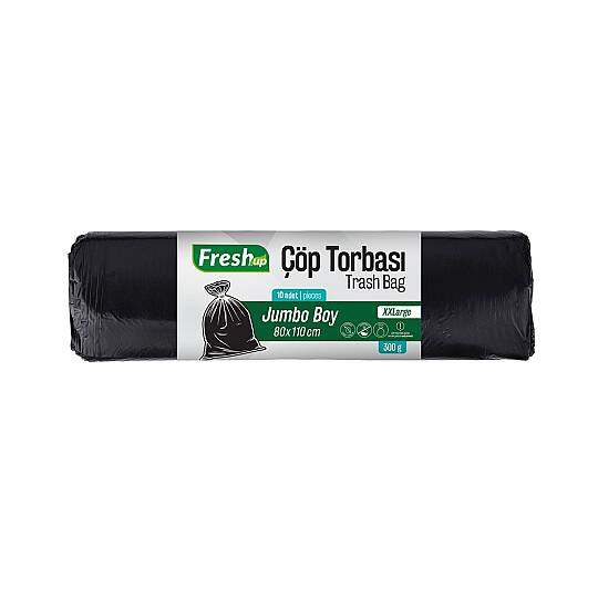 Fresh-up Jumbo Çöp Torbası Siyah 300 g 80*110cm 20 Paket x 10 Adet