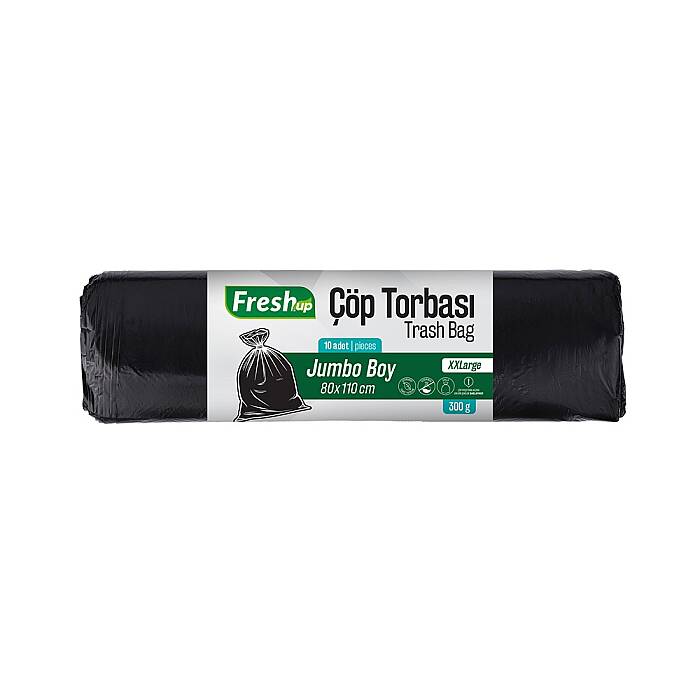 Fresh-up Jumbo Çöp Torbası Siyah 300 g 80*110cm 20 Paket x 10 Adet - 1