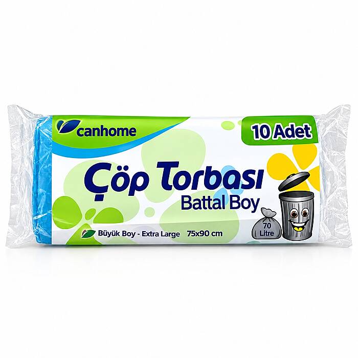 Canhome Çöp Torbası Battal Boy 75*90 cm 50 Paket x 10 Adet - 1