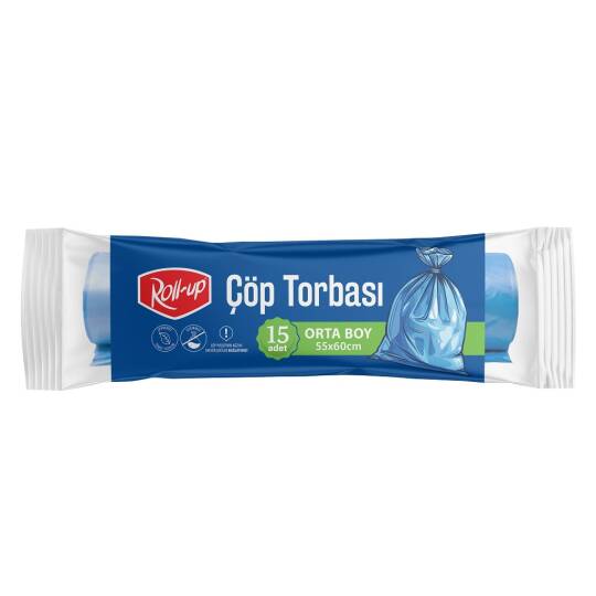 Roll-up Çöp Torbası Orta Boy 55*60 cm 25 Paket x 10 Adet