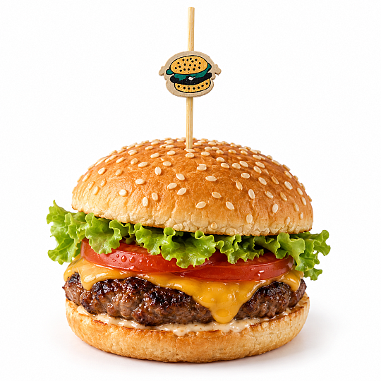 Roll-Up Dekoratif Bambu Kürdan Hamburger 12 cm 50 Adet x 50 Paket – Koli - 3