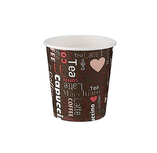 Roll-Up Karton Bardak 7 oz Kahverengi Desenli 20 Paket x 50 Adet
