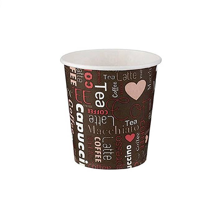 Roll-Up Karton Bardak 7 oz Kahverengi Desenli 20 Paket x 50 Adet - 1