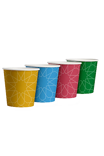 Roll-up Karton Bardak 7 oz Renkli 20 Paket x 50 Adet