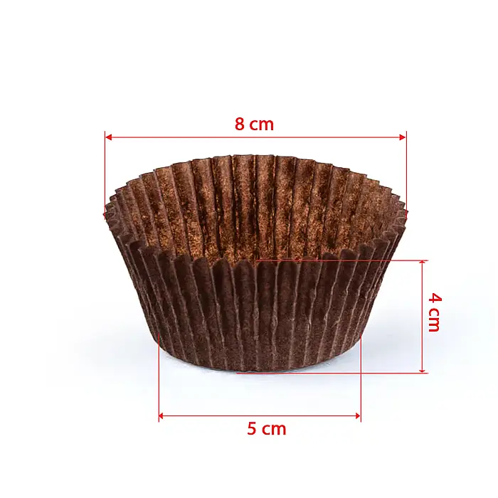 Roll-up Muffin Kek Kapsülü Kahverengi İnce 50 Paket x 100 Adet - 2