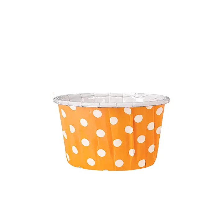 Roll-up Muffin Kek Kapsülü Turuncu Puantiyeli 30 Paket x 50 Adet - 2