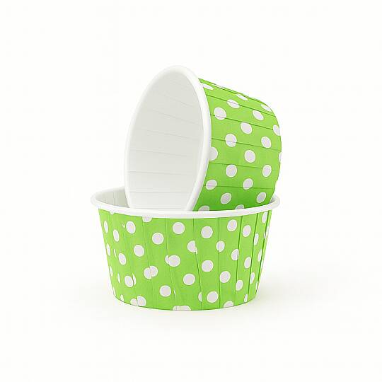 Roll-up Muffin Kek Kapsülü Yeşil Puantiyeli 30 Paket x 50 Adet