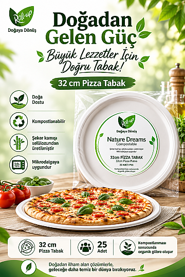 Roll-up Nature Dreams Ekolojik Karton Derin Tabak 23cm 25 Adet x 20 Paket - Koli - 2