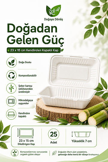 Roll-Up Nature Dreams Ekolojik Kendinden Kapaklı Kap 23x15 cm 25 Adet x 20 Paket – Koli - 3