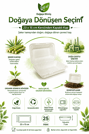 Roll-Up Nature Dreams Ekolojik Kendinden Kapaklı Kap 23x15 cm 25 Adet x 20 Paket – Koli - 4
