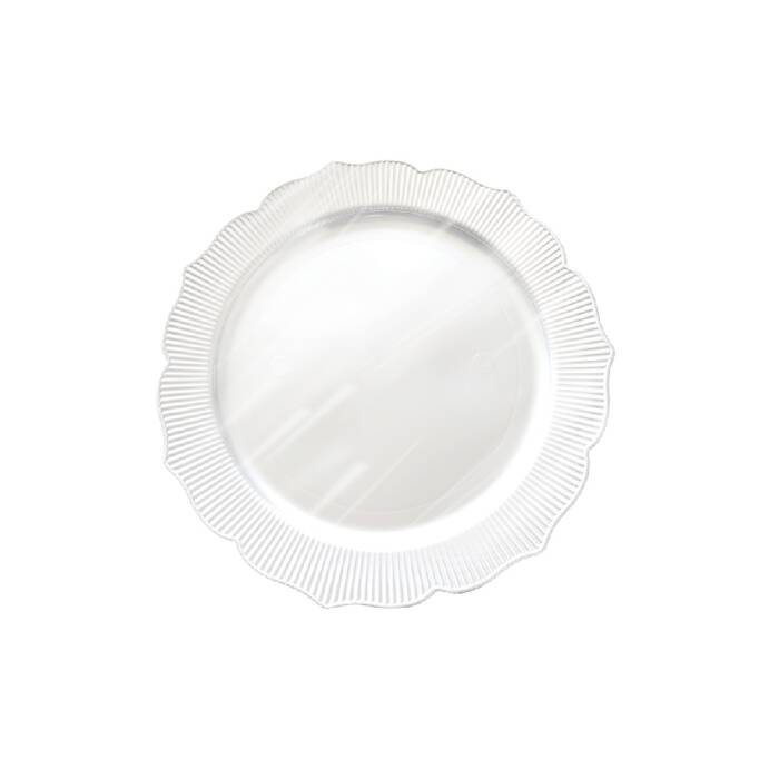 Roll-up Plastik Kalın Tabak Küçük 18 cm Beyaz 6 Adet | 20 Paket – Koli - 1