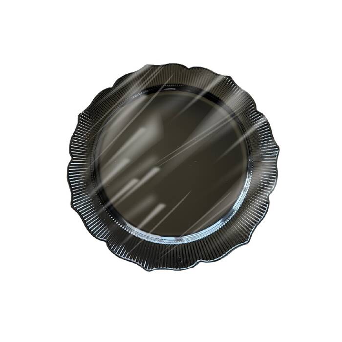 Roll-up Plastik Kalın Tabak Küçük 18 cm Siyah 6 Adet | 20 Paket – Koli - 1