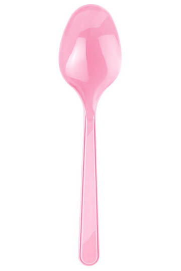 Roll-up Plastik Kaşık Pembe 40 Paket x 25 Adet
